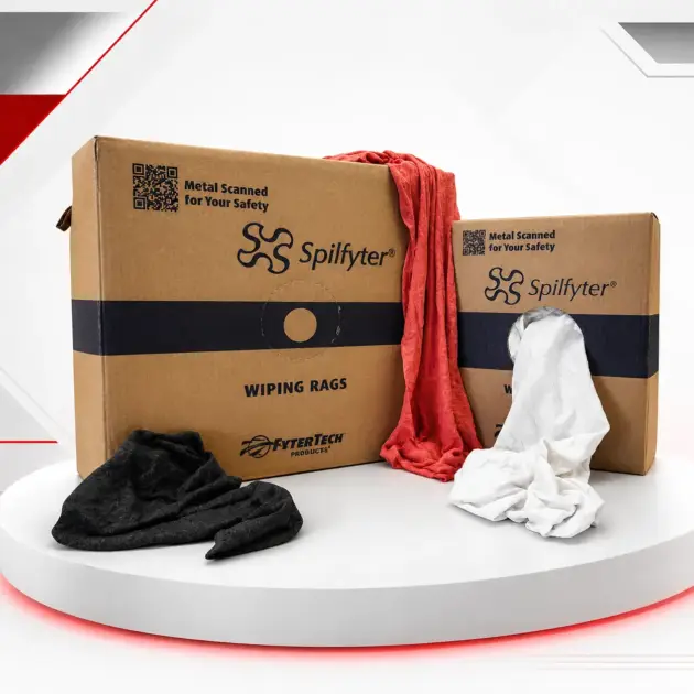 Spilfyter Reclaimed Mixed Color Rags – Compressed 25 lbs/Box