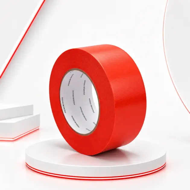 3" x 60YD Red Polyethylene Film Tape – Easy Tear Pinked Edges